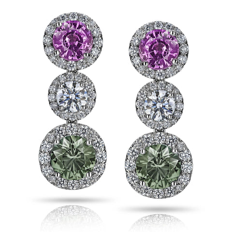 12.00 Carat Magnificent Cluster Pear Shape Diamond Earrings