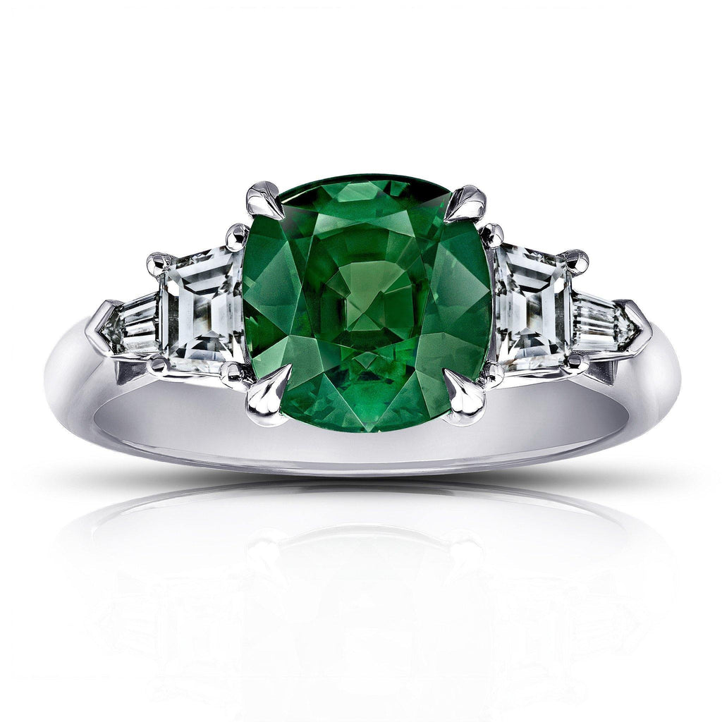 4.01 Carat Green Sapphire Ring - David Gross Group