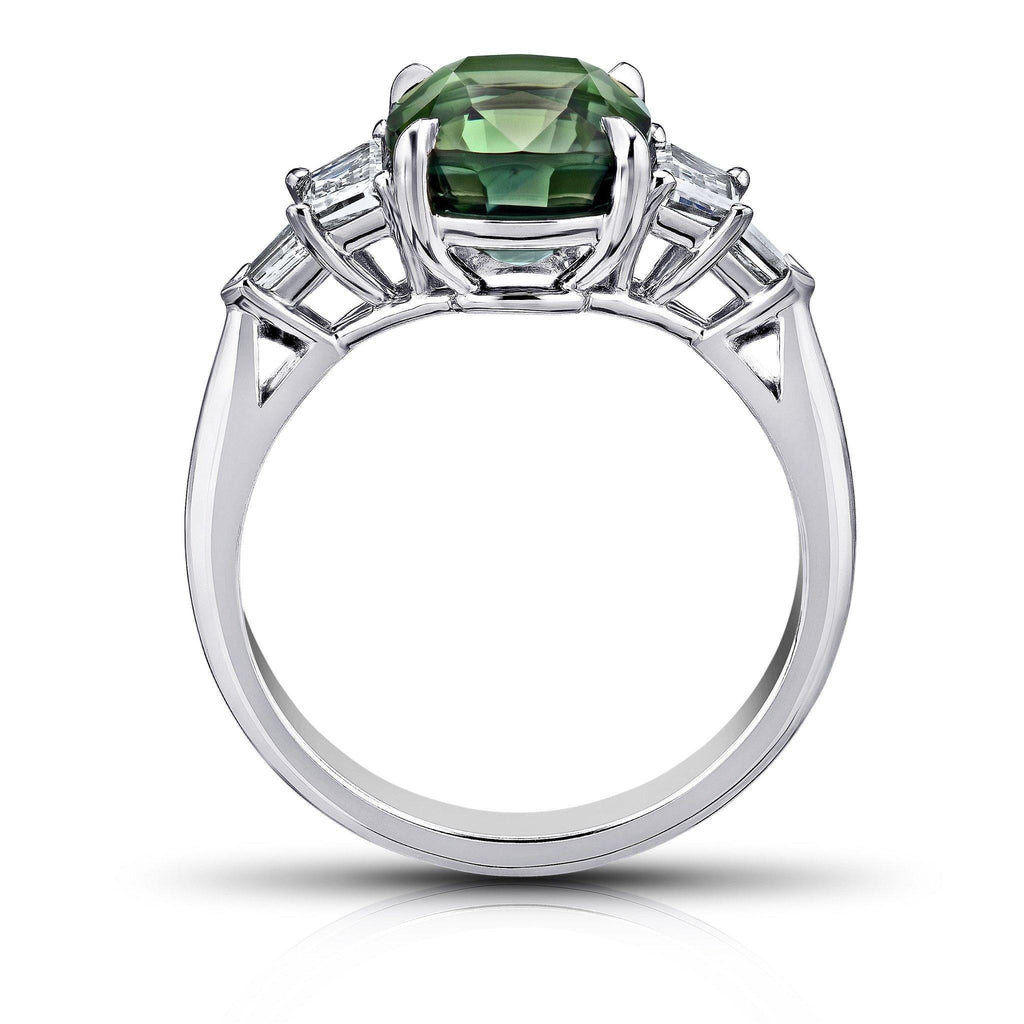 4.01 Carat Green Sapphire Ring - David Gross Group