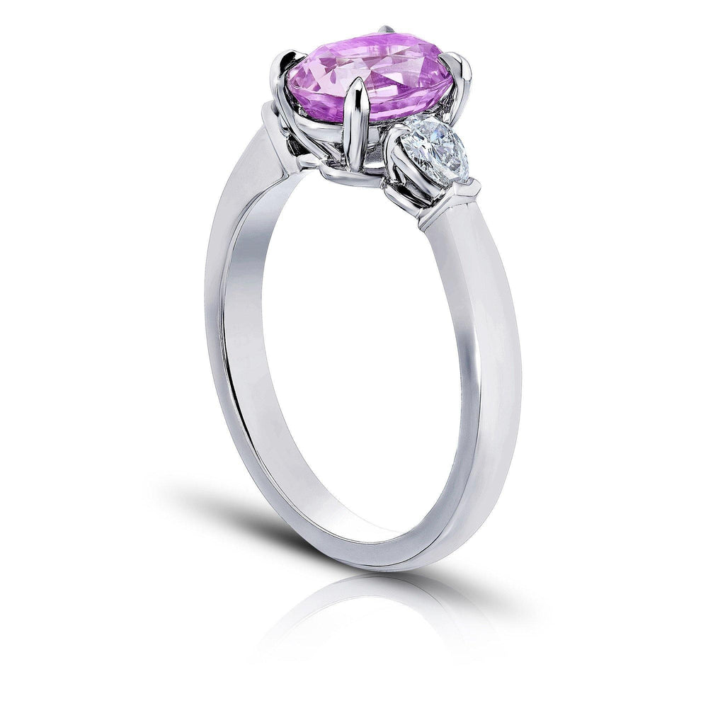 2.33 Carat Oval Light Pink Sapphire Ring - David Gross Group