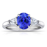 2.16 Carat Oval Blue Sapphire And Diamond Ring - David Gross Group