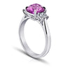 3.08 Carat Pink Cushion Sapphire Ring - David Gross Group