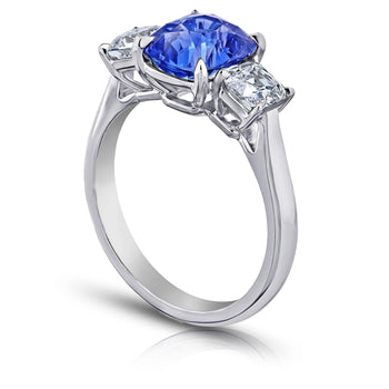 3.18 Carat Blue Ceylon Sapphire Ring - David Gross Group
