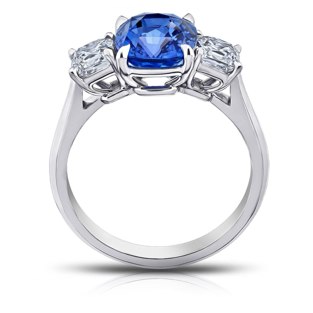 3.18 Carat Blue Ceylon Sapphire Ring - David Gross Group