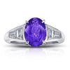 4.08 Carat Purple Oval Sapphire Ring - David Gross Group