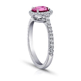 1.48 Carat Oval Pink Sapphire And Diamond Ring - David Gross Group