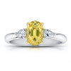 1.66 Carat Oval Yellow Sapphire And Diamond Ring - David Gross Group