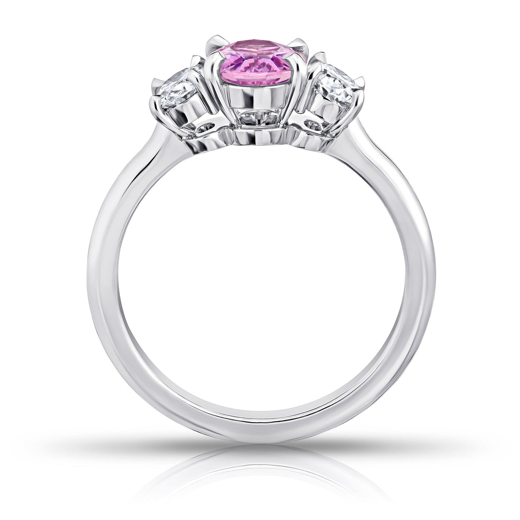 1.33 Carat Pink Sapphire and Diamond Ring - David Gross Group