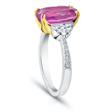 5.20 carat Oval Pink Sapphire and Diamond Ring - David Gross Group