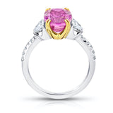 5.20 carat Oval Pink Sapphire and Diamond Ring - David Gross Group