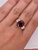 5.19 Carat Cushion Red Spinel and Diamond Ring - David Gross Group