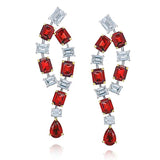 Emerald Cut Ruby and Diamond Earrings - David Gross Group
