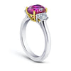 3.18 Carat Red Cushion Ruby and Diamond Ring - David Gross Group