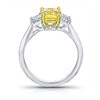 2.05 Carat Emerald Cut Yellow Sapphire and Diamond Ring - David Gross Group