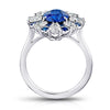 3.11 Carat Oval Blue Sapphire and Diamond Ring - David Gross Group