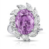 13.46 Carat Oval Pink Sapphire and Diamond Ring - David Gross Group