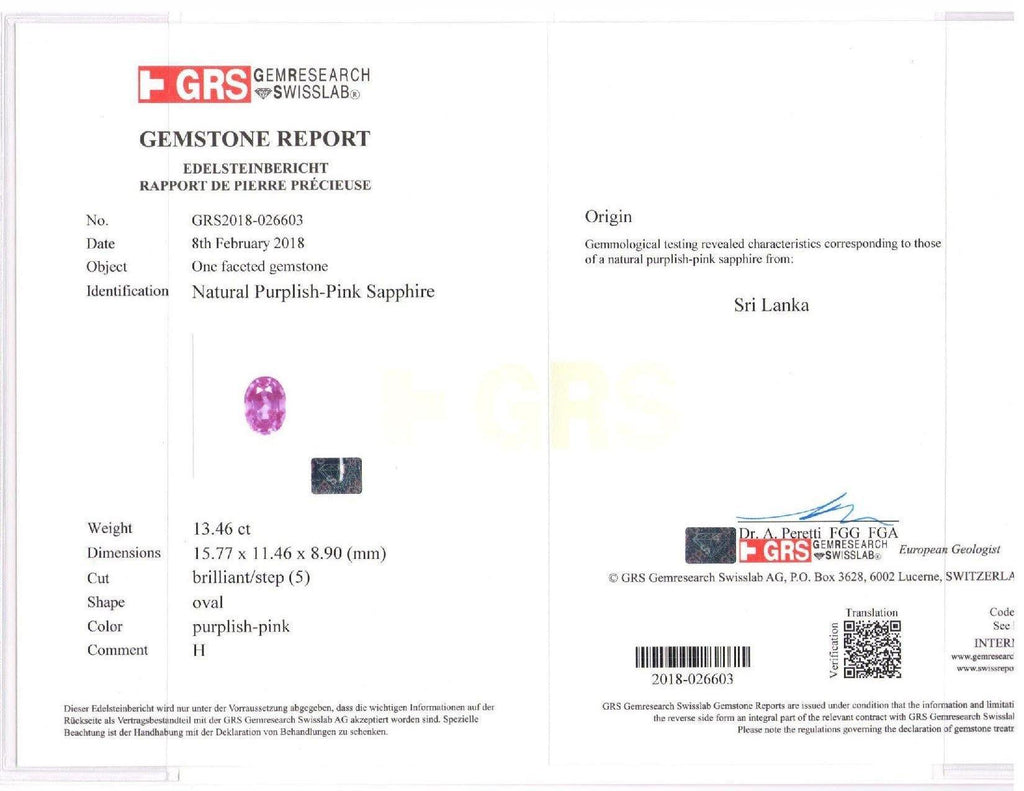 13.46 Carat Oval Pink Sapphire and Diamond Ring - David Gross Group