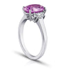 3.21 Carat Oval Pink Sapphire and Diamond Ring - David Gross Group