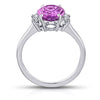 3.21 Carat Oval Pink Sapphire and Diamond Ring - David Gross Group