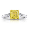 2.52 Carat Emerald Cut Yellow Sapphire and Diamond Ring - David Gross Group