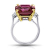 14.61 Carat Radiant Cut Purple Spinel and Diamond Ring - David Gross Group