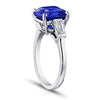 6.16 Square Emerald Blue Sapphire and Diamond Ring - David Gross Group