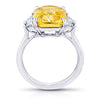 9.08 Carat Radiant Yellow Sapphire and Diamond Ring - David Gross Group