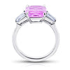5.28 Carat Cushion Light Pink Sapphire and Diamond Platinum Ring - David Gross Group