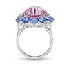 14.15 carat Oval Pink Natural No Heat Sapphire and Platinum Ring - David Gross Group
