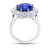 8.37 carat Oval Blue Sapphire and Platinum Diamond Ring - David Gross Group