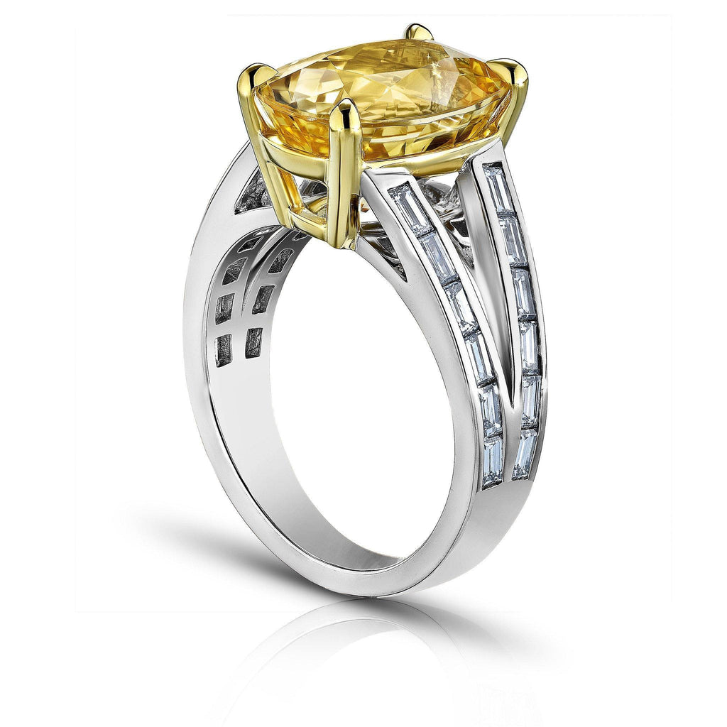 8.55 Carat Yellow Sapphire Ring - David Gross Group