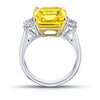 9.67 Carat Radiant Yellow Sapphire and Diamond Ring - David Gross Group