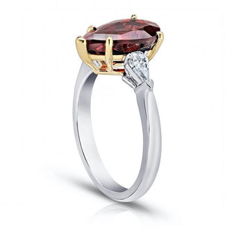 3.73 Carat Pear Shape Red Spinel And Diamond Ring - David Gross Group