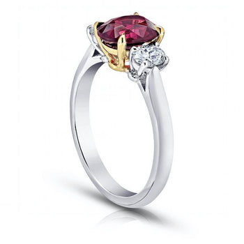 1.89 Carat Oval Red Spinel And Diamond Ring - David Gross Group