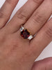 4.09 carat Asscher Cut Red Spinel and Diamond Ring - David Gross Group