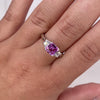 1.24 Carat Asscher Cut Pink Sapphire and Diamond Ring - David Gross Group