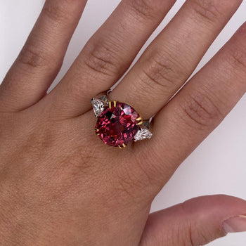 15.13 Carat Oval Red Spinel Ring - David Gross Group