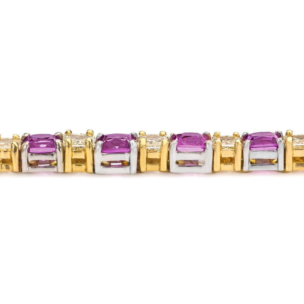 Yellow Diamond and Pink Sapphire Bracelet - David Gross Group