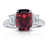 4.24 Carat Cushion Red Spinel Platinum Ring - David Gross Group